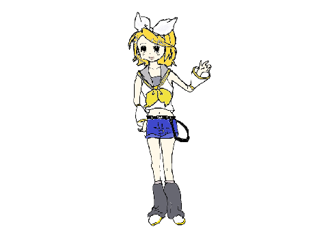 鏡音リンちゃん描いてみました！