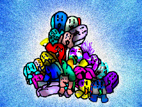 The Massive Pile of Chibi Goldfish.