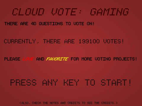 ☁ Cloud Vote [Gaming Edition]