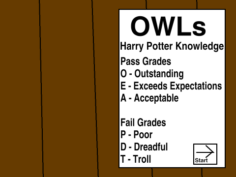 Harry Potter Knowledge OWLs Test