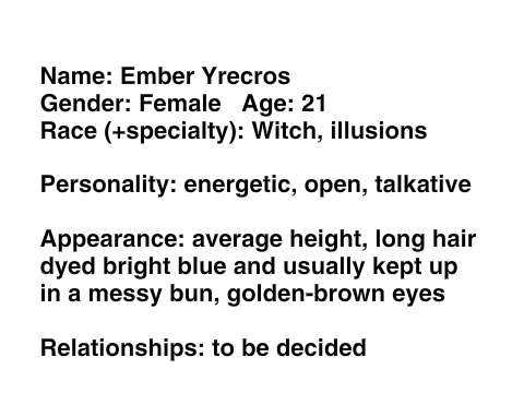Character for Modern Magic and Fantasy RP