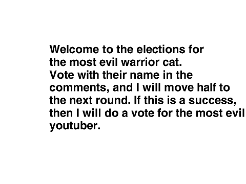 Most evil warrior cats election