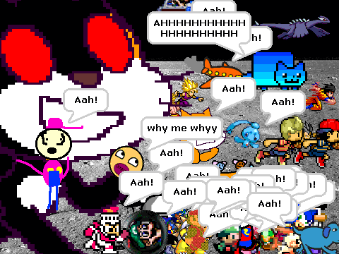Add yourself running from the evil scratch cat![1]