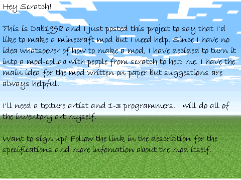 Minecraft Mod - Help Needed