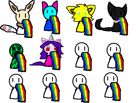 ADD YOURSELF BARFING RAINBOWS!!!