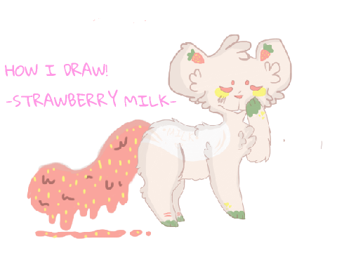 How I drew Strawberry Milk!