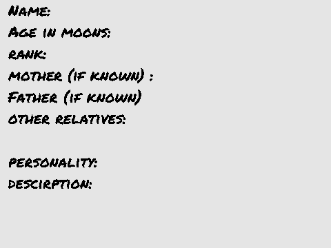 Warrior cat RP bio