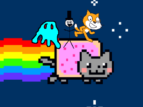 Add yourself riding the Nyan Cat