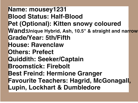 Harry Potter Sign Up Sheet remix remix remix