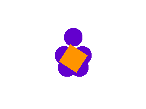 Orange Square, Purple Circle