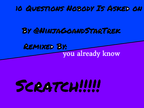 10 questions NOBODY is asked on Scratch! remix