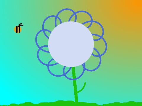 Flower pen art