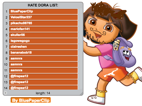 ADD UR NAME HATING DORA!!! remix