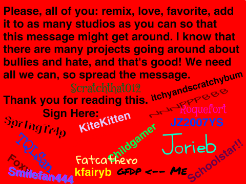Sign if Bullying has to STOP!  remix remix remix remix