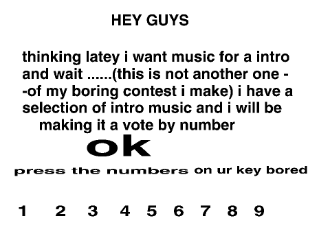 HELLO VOTE ON MY MUSIC INTRO 