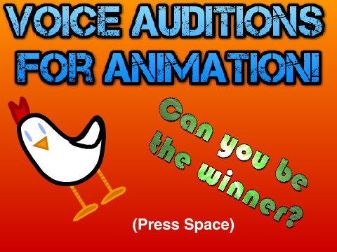 Voice Auditions for an Animation (OPEN)