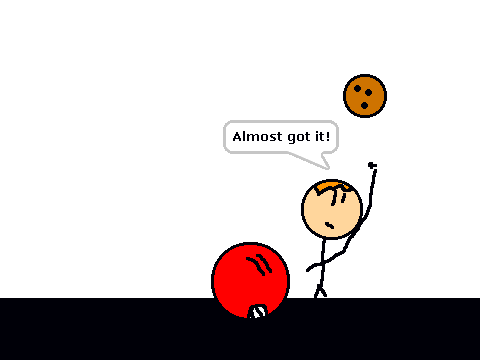 Add yourself trying to get the cookie