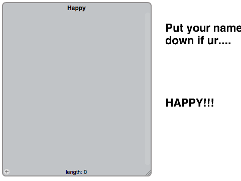 Happy (credit to blindawesomeness)