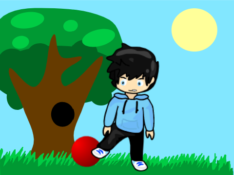 Kicking a ball 