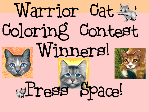 Warrior Cat Coloring Contest Winners!