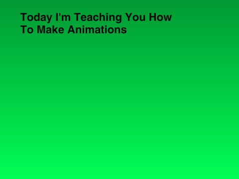 How To Animate