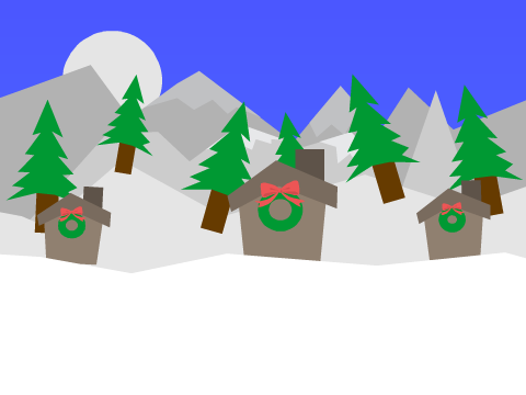 Christmas Ski Town Parallax