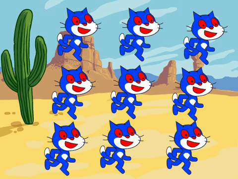 Desert Full of Sanic Cats!