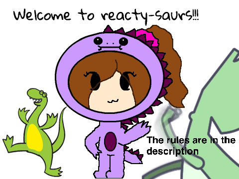 REACTY-SAURS!! With my oc Quiver :3