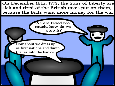 The Boston Tea Party Political Comic