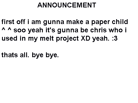 ANNOUNCEMENT