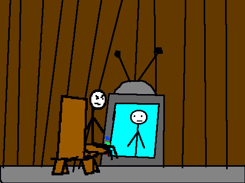 the angry stick man 2-T.V never lies,that would be false advertising.