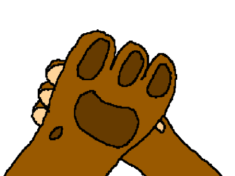 Holding paws coloring contest entry