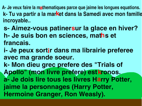 French Le Poème Acrostiche- Akshika Thiyagendran
