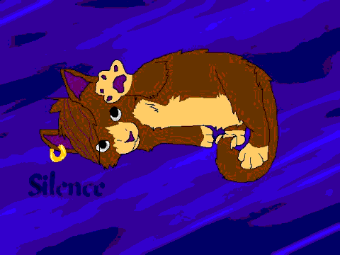 Silenceofthemoon's fursona as a cat
