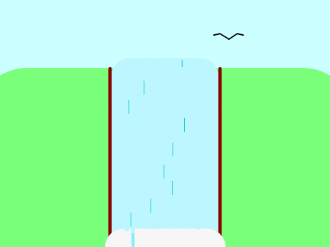 100% pen waterfall