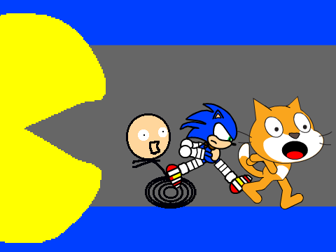 Adicione você pra fugir do Pac-Man Gigante!