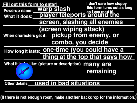 Powerup Contest! entry Warp Slash