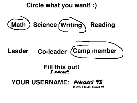 Scratch Spring Camp Form (pingas93's Response)