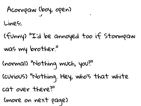 Acornpaw's Lines!!!