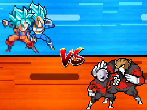 goku and vegeta vs jiren and toppo