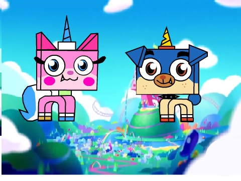 Unikitty and Puppycorn vector