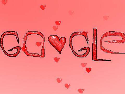 Google logo (Valentine's Day)