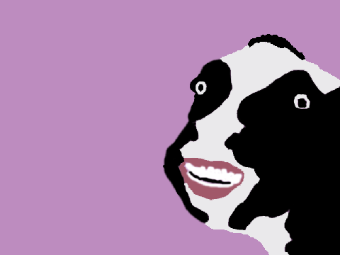 Smiling Cow Drawing