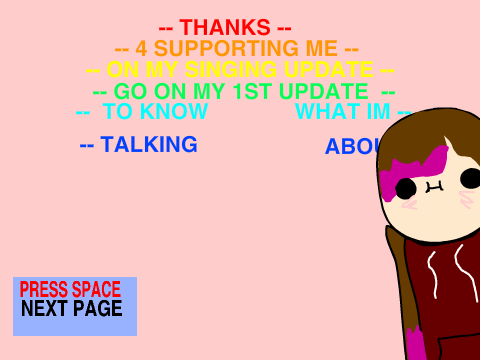 2ND UPDATE ON ME SINGING 
