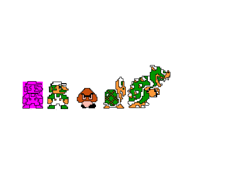 Outlined SMB Sprites