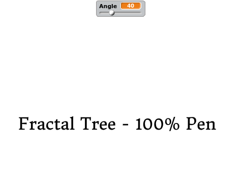 100% Pen Fractal Tree 