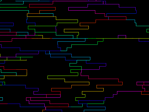 Almost Auto Rainbow Lines and Shapes