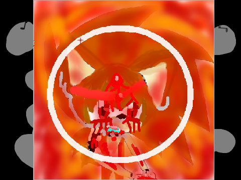 Fire Sonic drawing (transformation of Sonic the hedgehog)