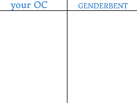 I'LL DRAW YOUR OC GENDERBENT