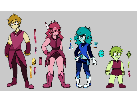 HEY HERES MY 4 SUPER OLD GEM OCS